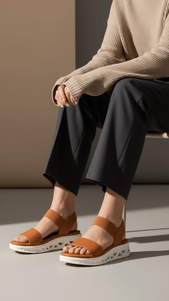 Brown Formal Sandal For Ladies PU0383