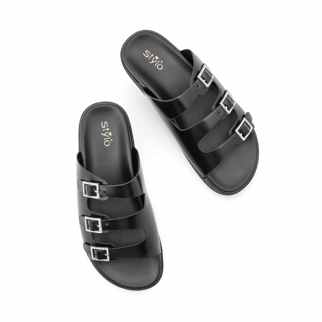 Black Formal Slipper For Women PU0385