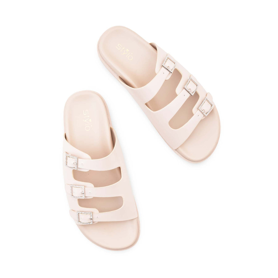 Cream Formal Slipper For Women PU0385