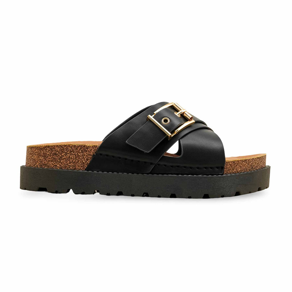 Black Formal Slipper For Women PU0391