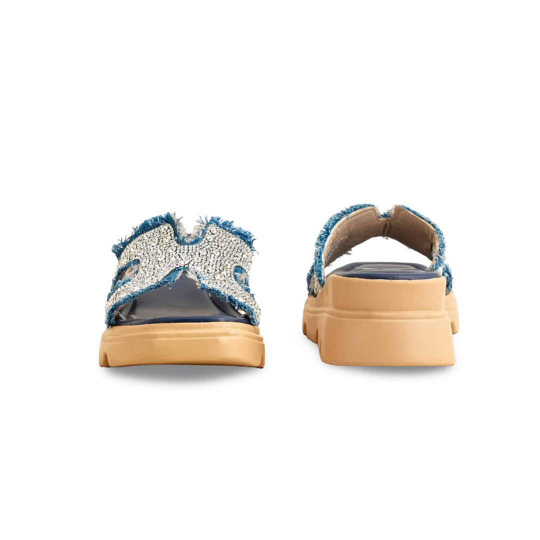 Blue Formal Slipper For Women PU0443