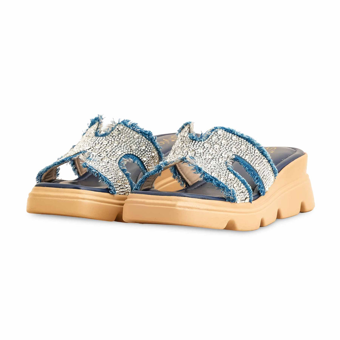 Blue Formal Slipper For Women PU0443