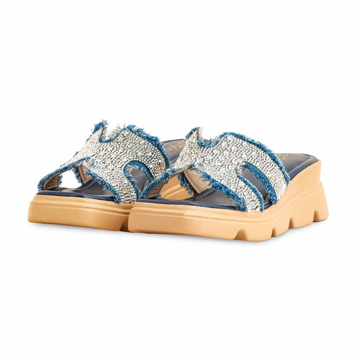 Blue Formal Slipper For Women PU0443