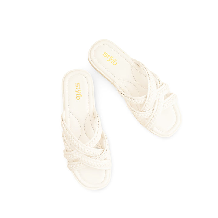White Formal Slipper PU0475