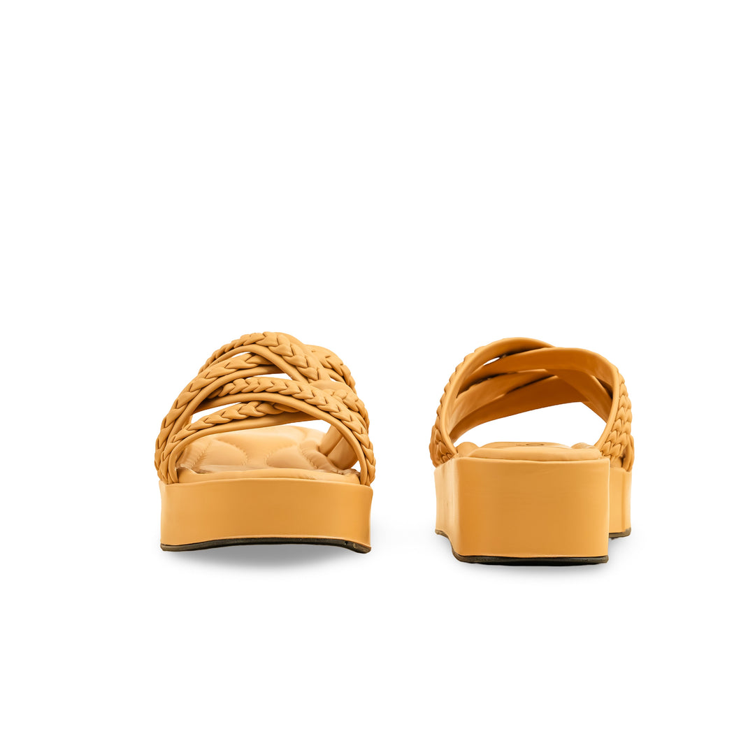 Beige Formal Slipper For Ladies PU0475