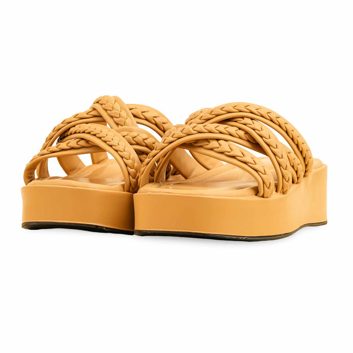 Beige Formal Slipper For Ladies PU0475