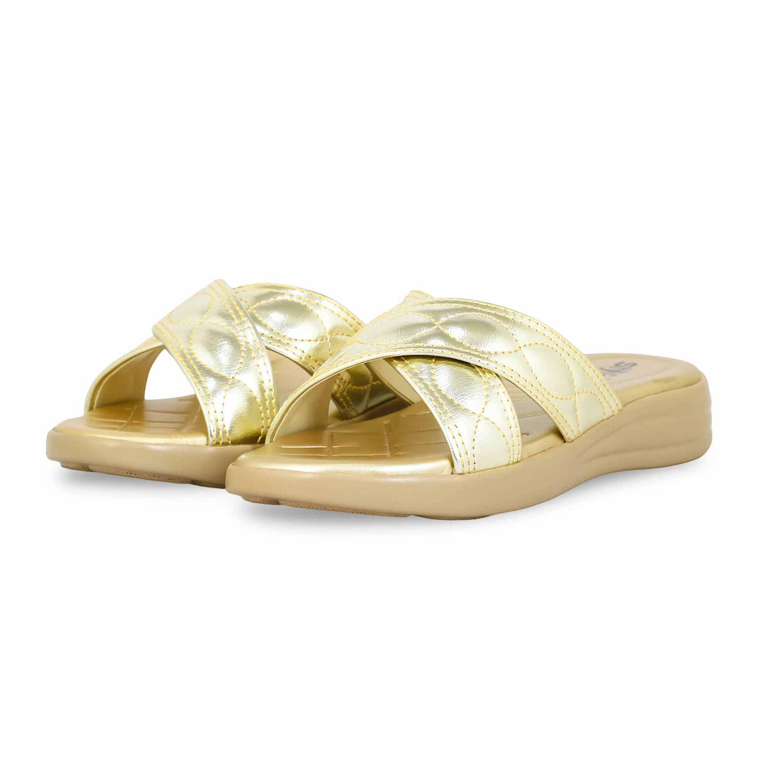 Golden Formal Slipper PU0486