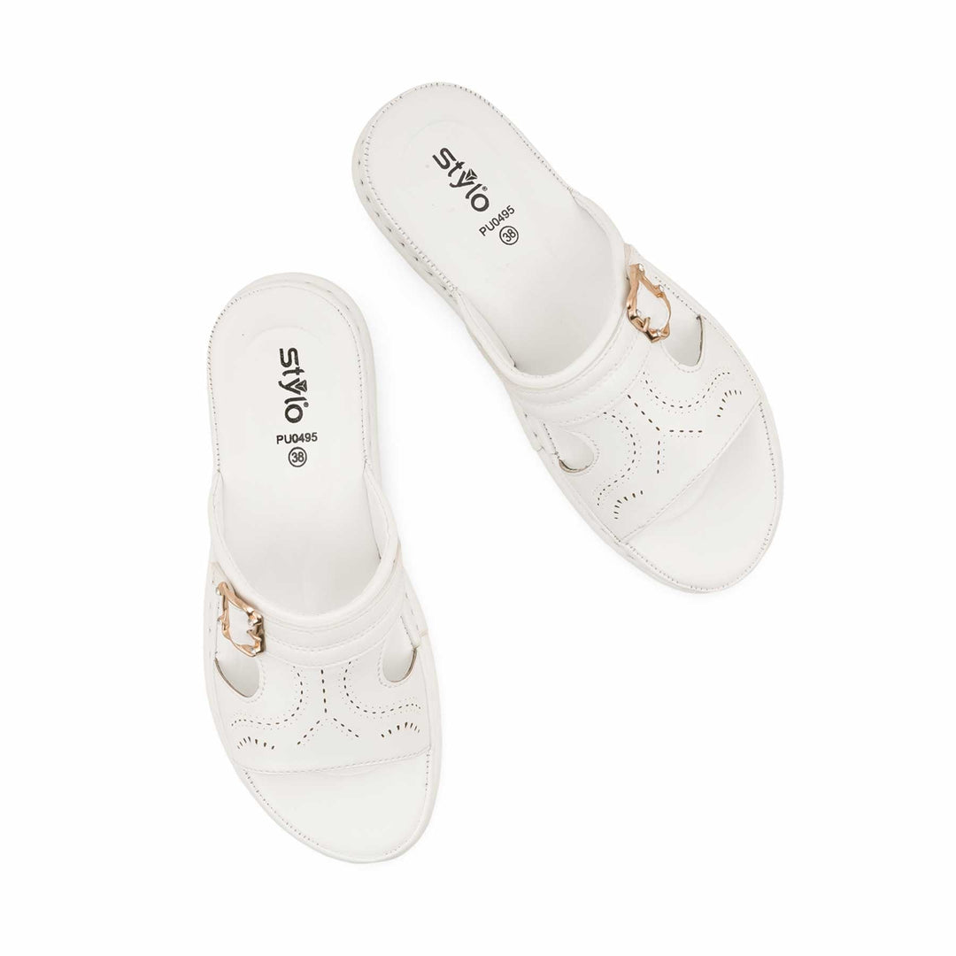 White Formal Slipper PU0495