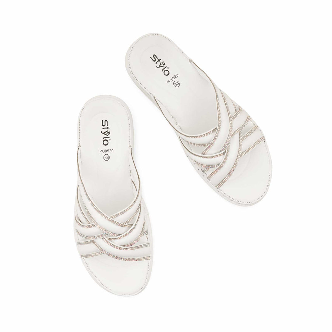 White Formal Slipper PU0520