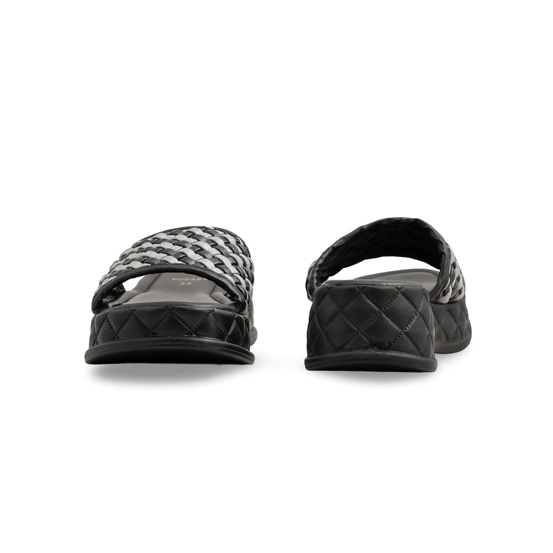 Black Formal Slipper For Ladies PU0561