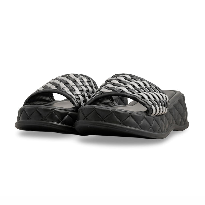 Black Formal Slipper For Ladies PU0561