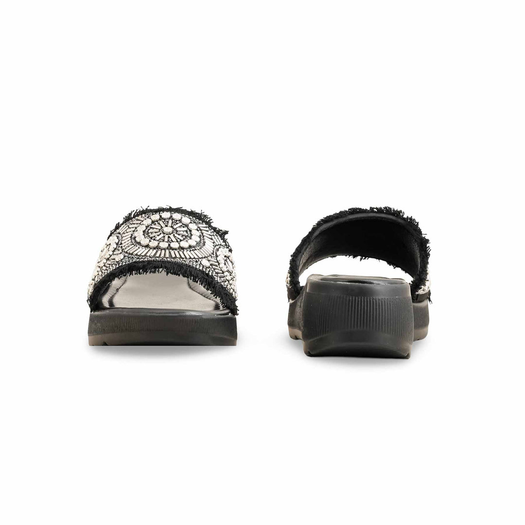 Black Formal Slipper For Ladies PU0577