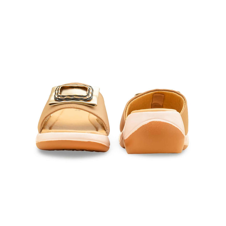 Beige Formal Slipper For Ladies PU0597