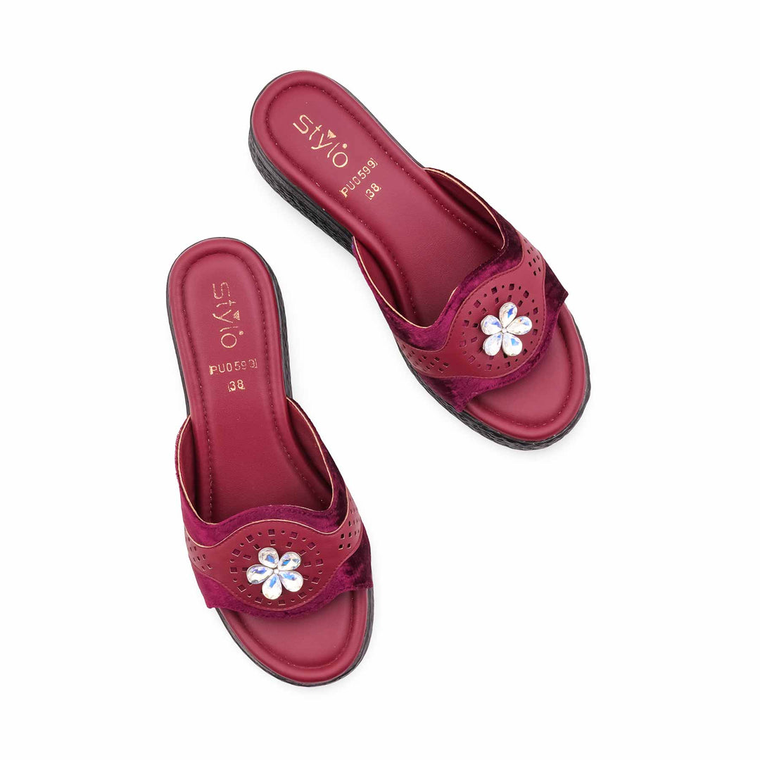Maroon Formal Women Slipper PU0599