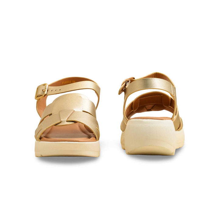 Golden Formal Sandal For Ladies PU0603