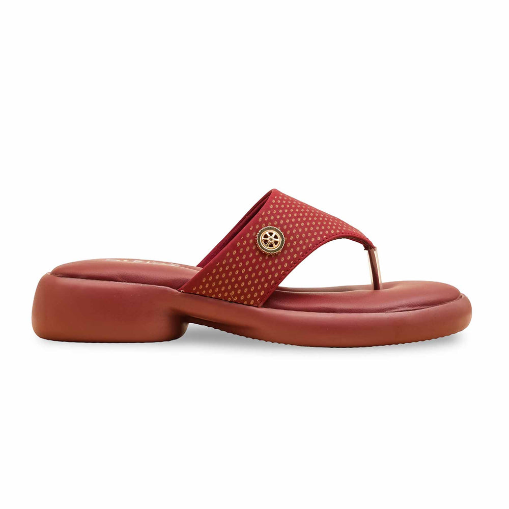 Maroon Formal Chappal For Ladies PU0616