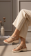 Beige Formal Sandal For Ladies PU0629