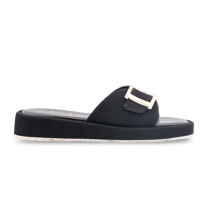 Black Formal Slipper For Ladies PU0631
