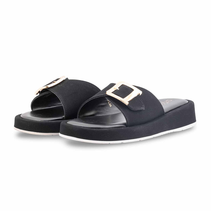 Black Formal Slipper For Ladies PU0631