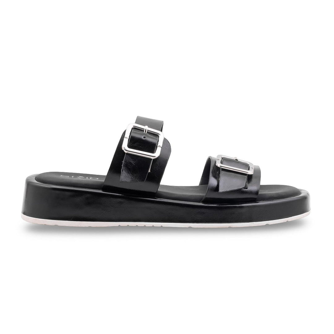 Black Formal Slipper For Ladies PU0632