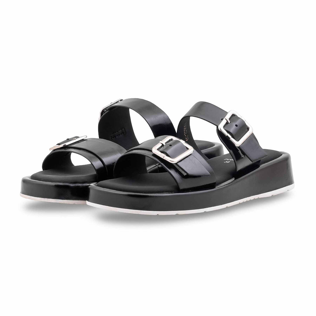 Black Formal Slipper For Ladies PU0632