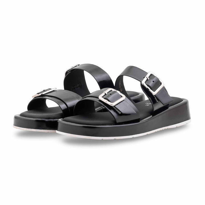Black Formal Slipper For Ladies PU0632