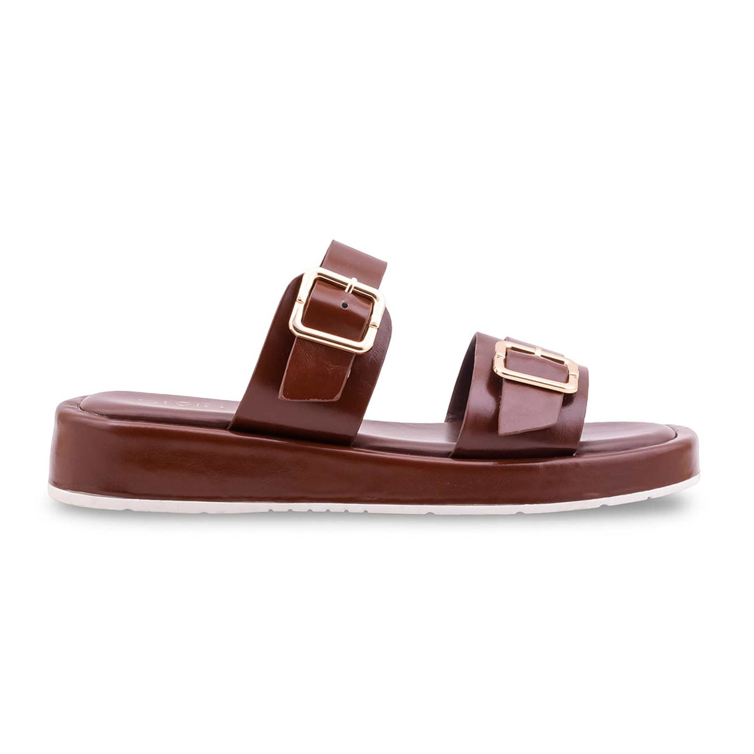Tan Formal Slipper For Ladies PU0632
