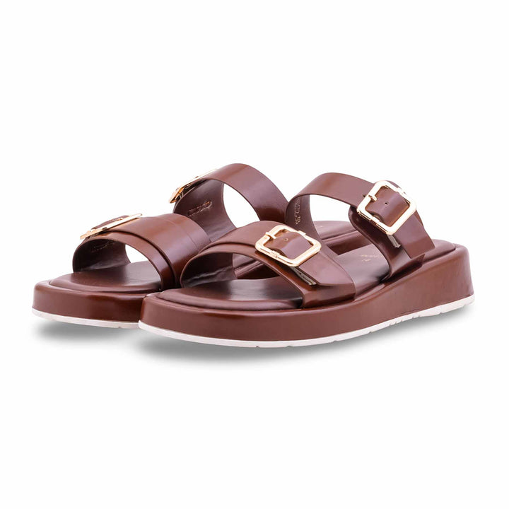 Tan Formal Slipper For Ladies PU0632