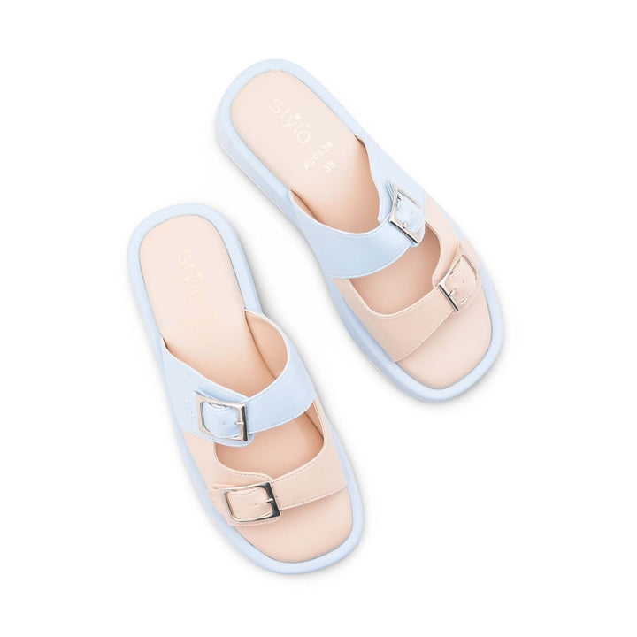 Sky Blue Formal Slipper For Ladies PU0634