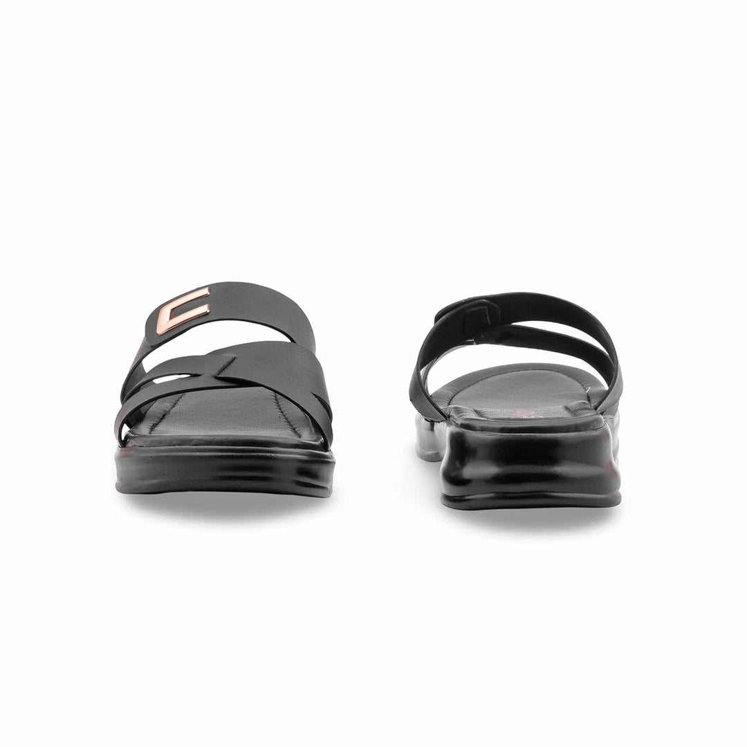 Black Formal Slipper For Ladies PU0651