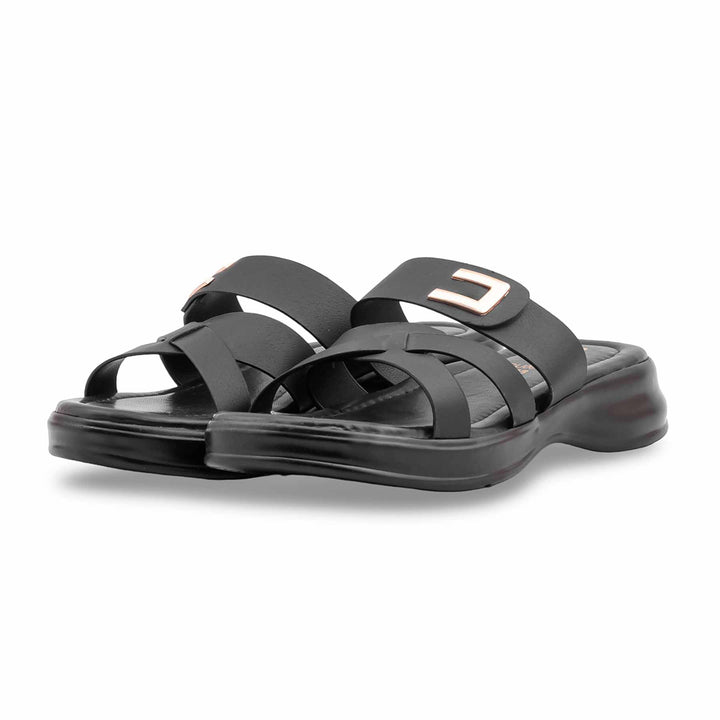 Black Formal Slipper For Ladies PU0651