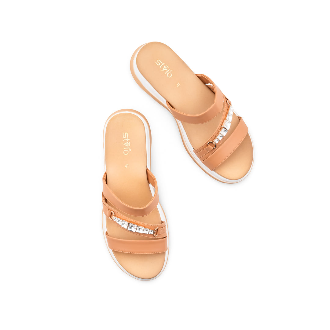 Beige Formal Sandal For Ladies PU0655