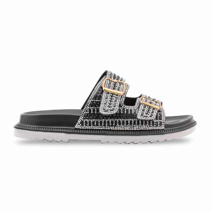 Black Formal Slipper For Ladies PU0658