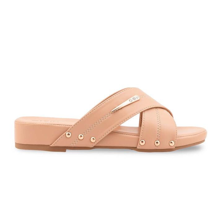 Beige Formal Slipper For Ladies PU0665