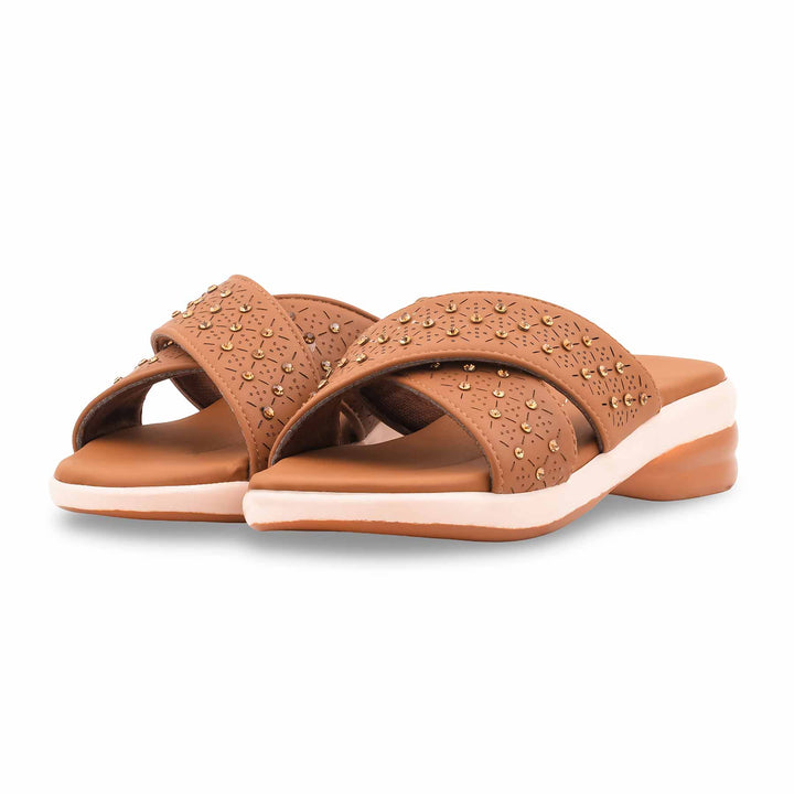 Brown Formal Slipper For Women PU0676