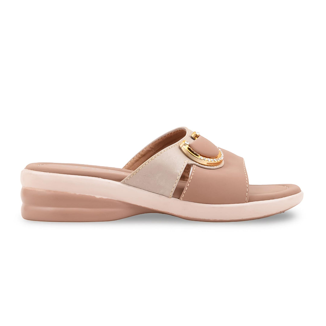 Beige Formal Slipper For Women PU0677