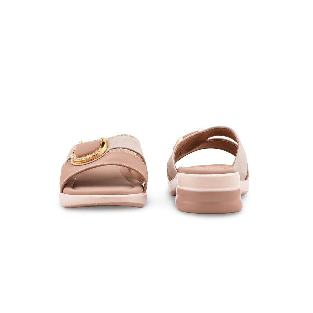 Beige Formal Slipper For Women PU0677