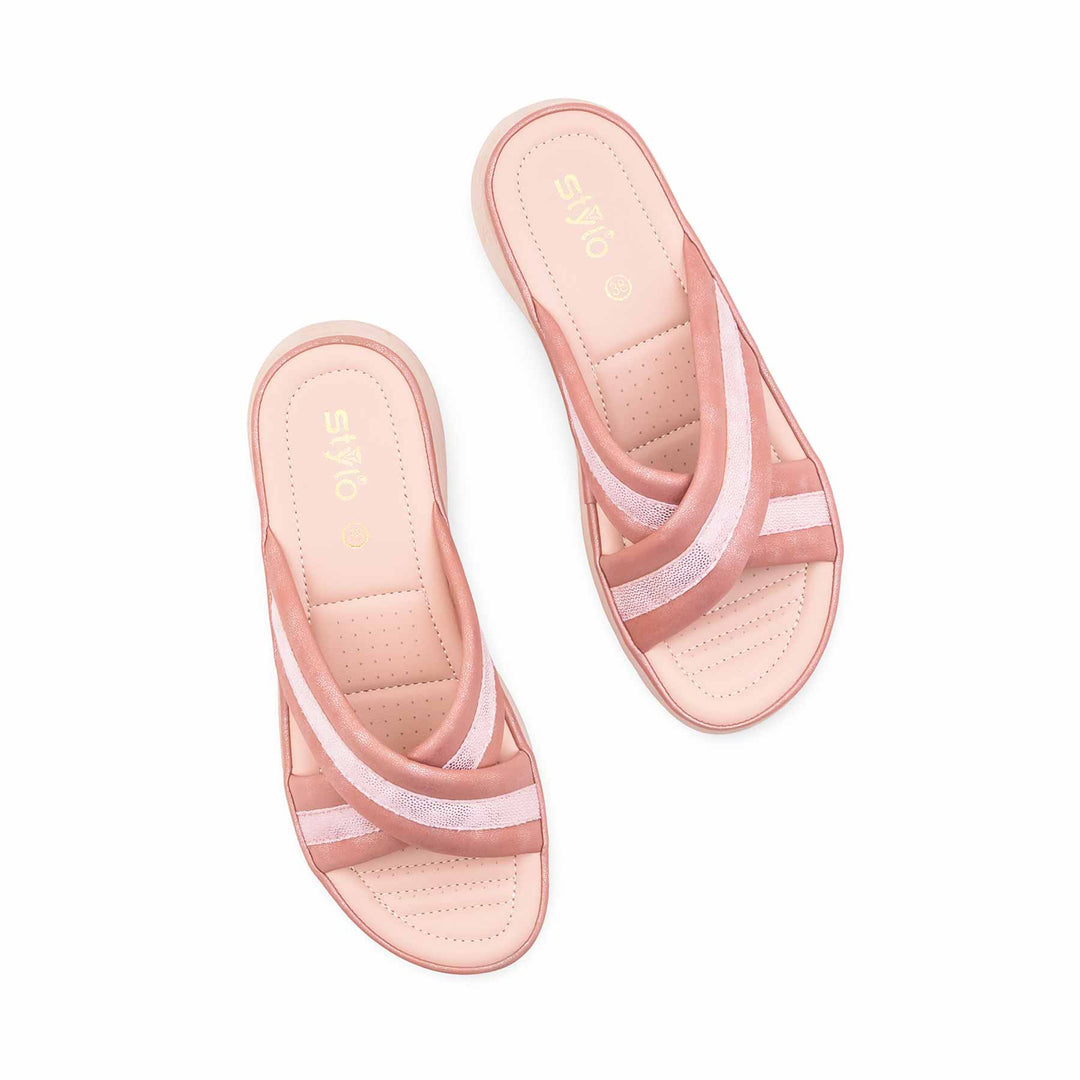 Peach Formal Slipper For Ladies PU0683