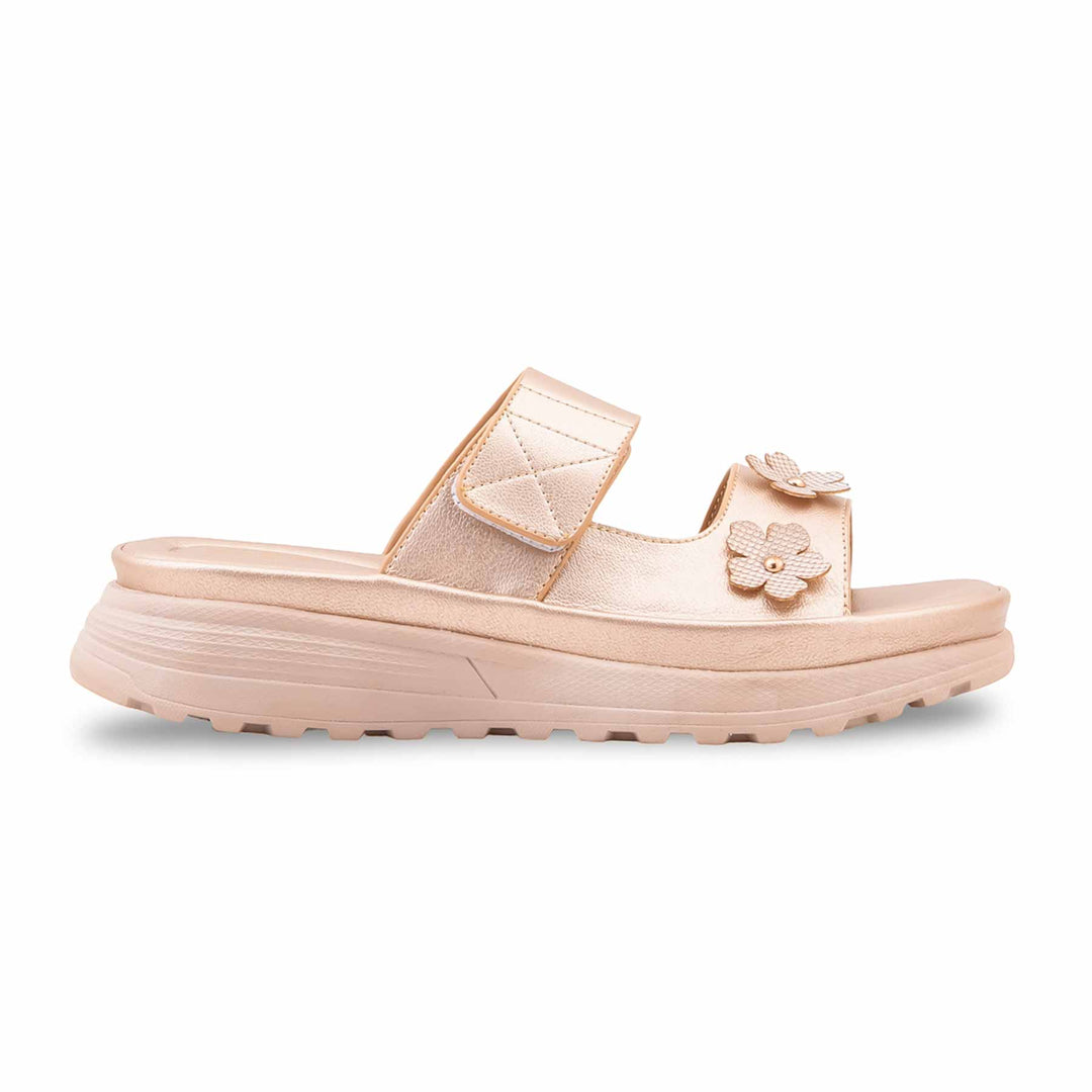Golden Formal Slipper For Ladies PU0684