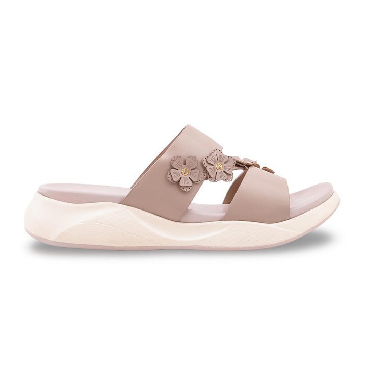 Beige Formal Slipper For Ladies PU0694