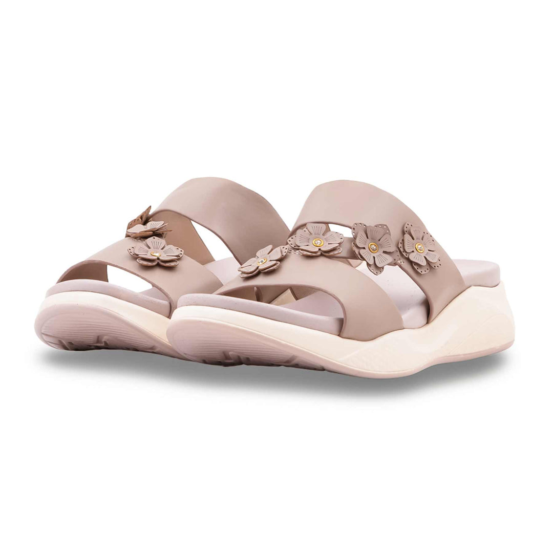 Beige Formal Slipper For Ladies PU0694