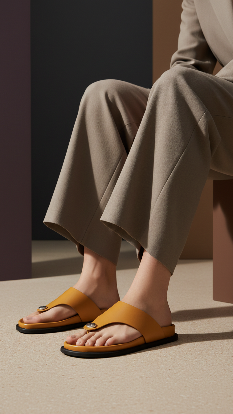 Mustard Formal Chappal For Women PU0701