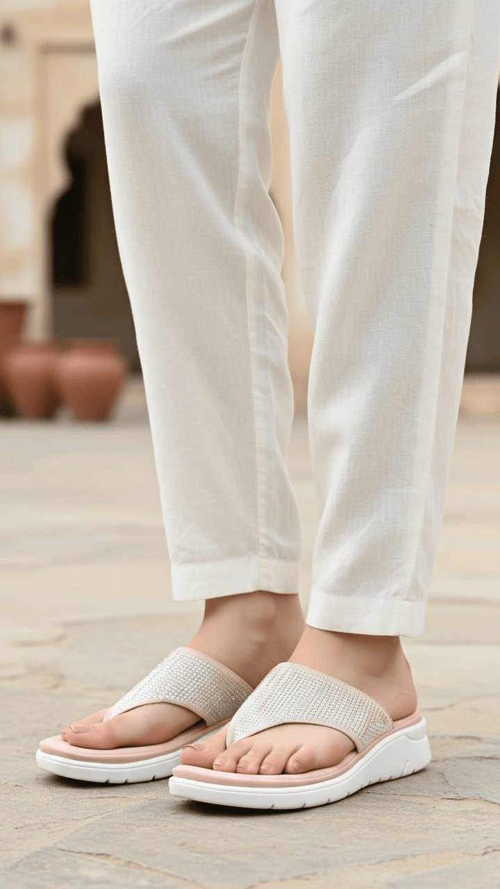 Pink Formal Chappal For Women PU0708