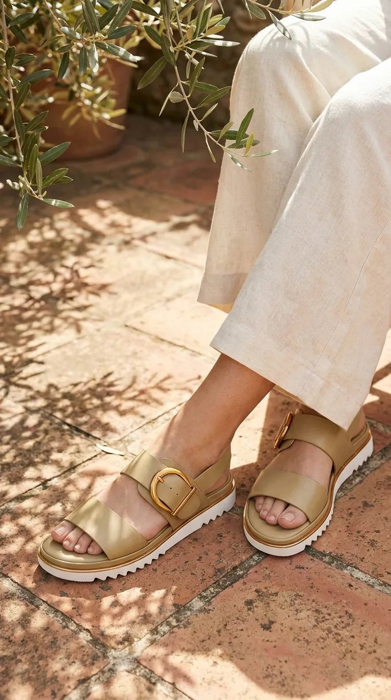 Olive Formal Sandal For Ladies PU0716
