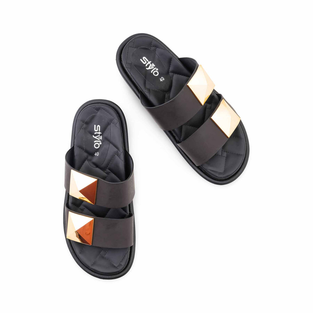 Black Formal Slipper For Women PU0722