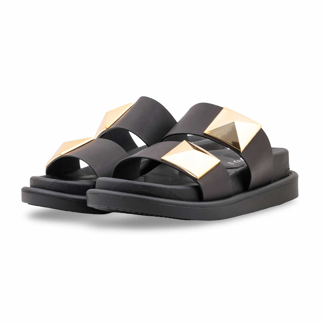 Black Formal Slipper For Women PU0722