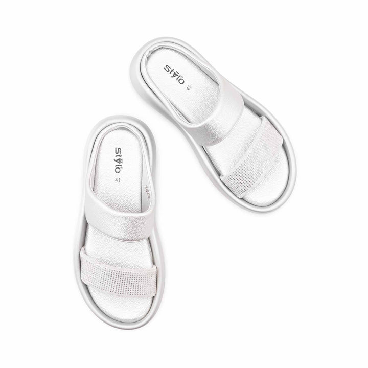 Silver Formal Slipper For Women PU0725
