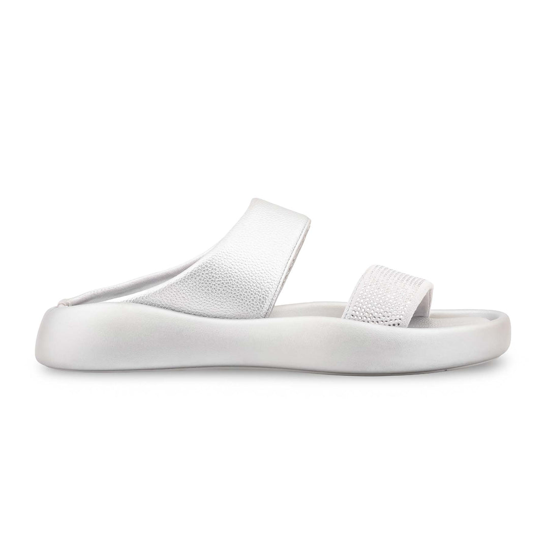 Silver Formal Slipper For Women PU0725