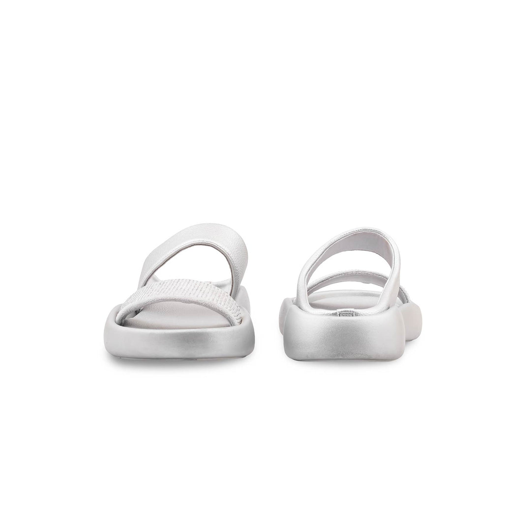 Silver Formal Slipper For Women PU0725