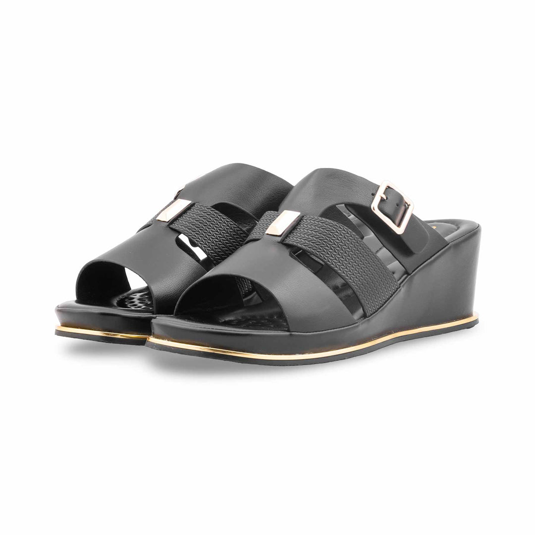 Black Formal Slipper For Women PU0734